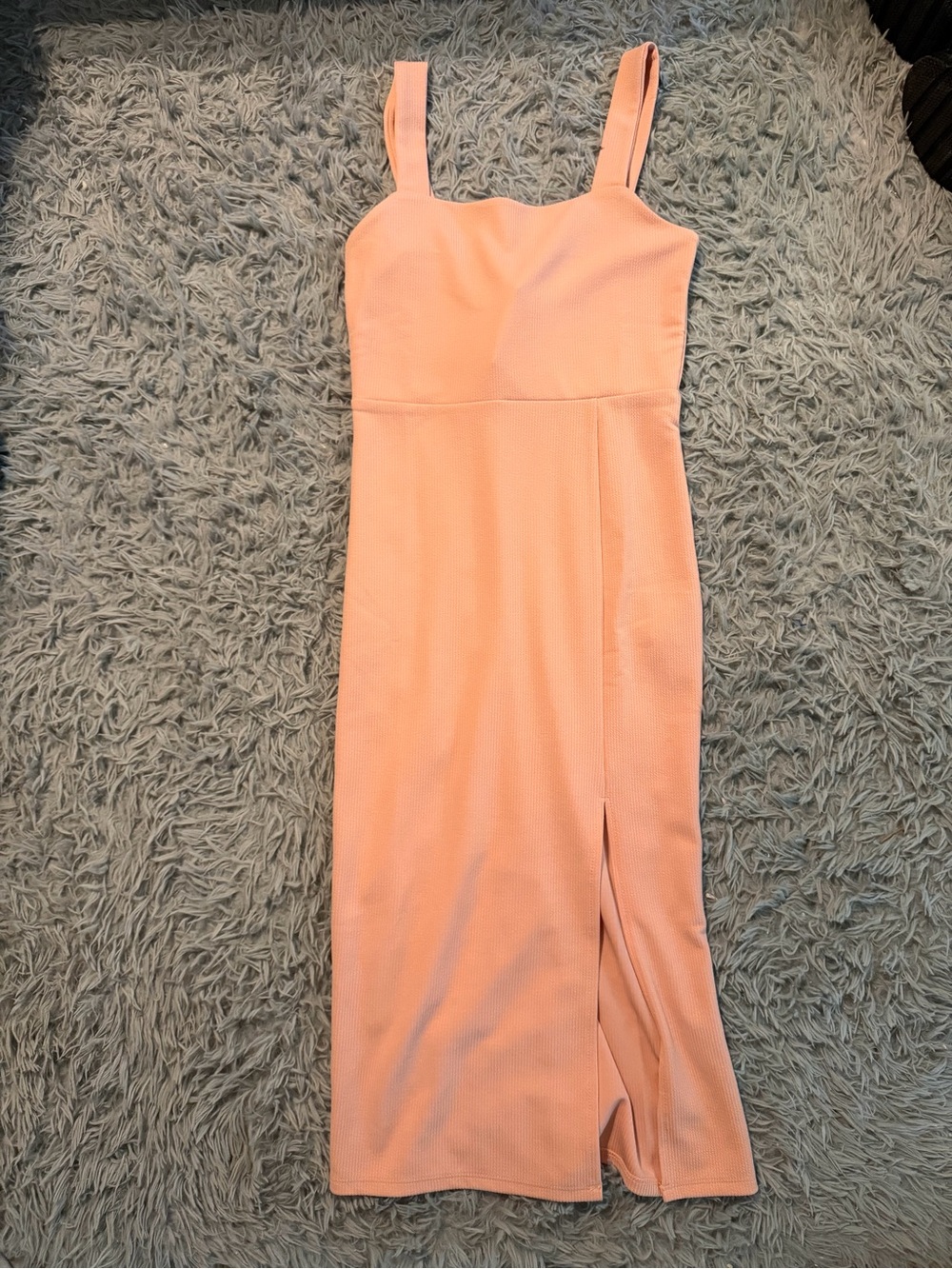Forever21 Peach Midi Dress with Front Slit